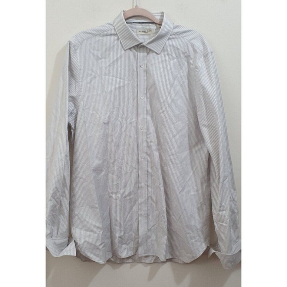 Burberry London Men’s 16.5 42 Sz L Striped Long Sleeve Button Down Cotto… - Picture 3 of 15